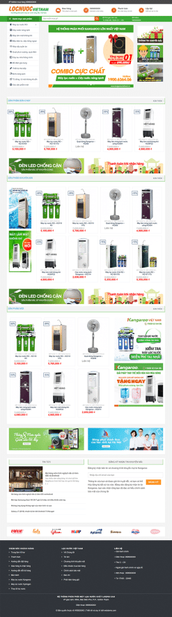 Máy Lọc Nước - Mẫu website bán máy lọc nước, thiết bị công nghệ, đồ gia dụng