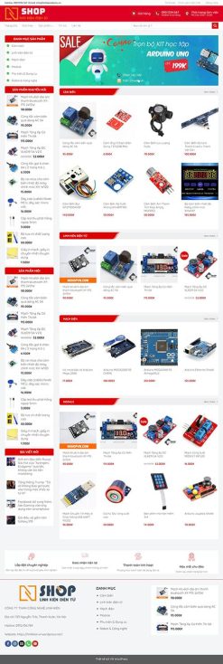 Linh Kiện 2 - Mẫu website bán hàng linh kiện, phụ kiện, thiết bị rất đẹp