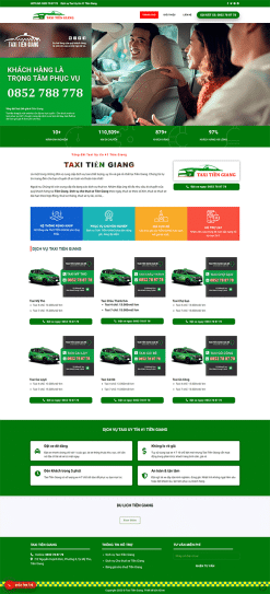 Taxi 6 - Mẫu website quảng cáo dịch vụ taxi rất đẹp