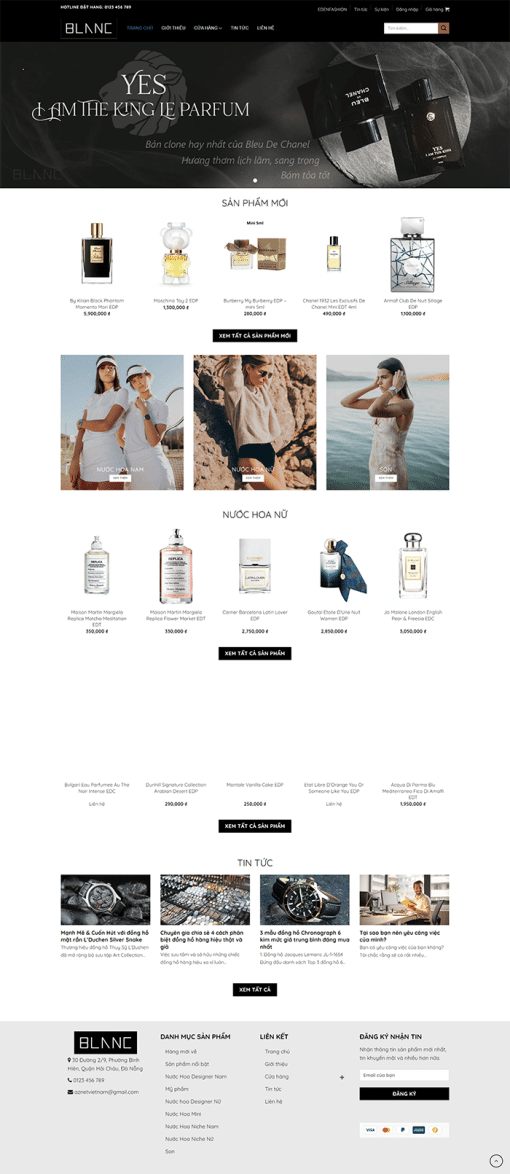 Nước Hoa 2 - Mẫu website bán hàng nước hoa, mỹ phẩm rất đẹp